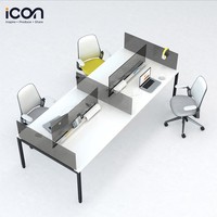 Espace ouvert moderne Coworking table de bureau modulaire poste de travail mobilier de bureau 4 6 places personnel poste de travail