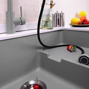 Fregadero de Cocina de Cuarzo, Diseño Escalonado, de Una Sola Pieza, Resistente al Calor y a los Arañazos - Product Image 2