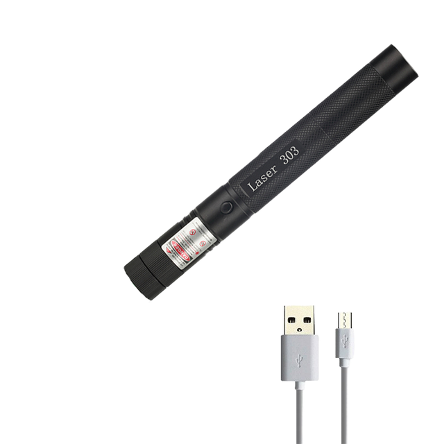 XPL-DMXUSB303L520G10 USB Charger Laser Pointer Pen Multi-color Laser 2000m Range Rechargeable Built-in Battery Aluminum Alloy