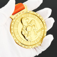 Vente en Gros de Médailles Précieuses Trophée d'Or Médailles Miniatures pour la Boxe Course de Football