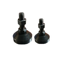 Pieds réglables en acier noir avec trous hexagonaux internes D38*M12