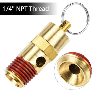Soupape de décharge de pression filetée NPT de 1/4 pouce, indice de pression de 150 PSI, clapet anti-retour pour compresseur d'air avec filetage de verrouillage d'étanchéité - Product Image 2