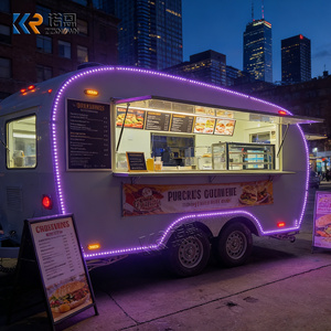 Remolque de Comida Único <span class=keywords><strong>con</strong></span> Mesa de Preparación, Remolque de Almacenamiento de Ingredientes Personalizado, Remolque de Catering, Remolque de Concesiones - Product Image 2