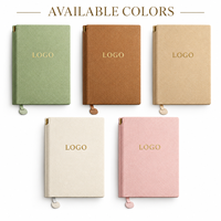 Carnet A5 personnalisé avec logo multicolore, marque-page et clip métallique pour réunions de bureau, études, remise de diplômes, cadeaux pour enseignants