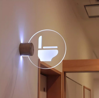 Panneau WC LED extérieur mural, boîte lumineuse pour lieux publics, hôtels, restaurants, métros, toilettes, signalisation lumineuse de guidage 4000