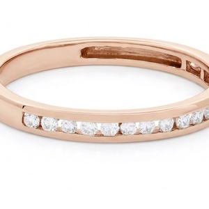 แหวนเพชรทรงกลมคลาสสิกแบบครึ่งวง 14K 18K ทองคำขาว ทองคำเหลือง ทองคำชมพู ประดับเพชรแล็บโกรว์ ด้วยการฝังแบบช่อง สำหรับงานแต่งงาน - Product Image 3