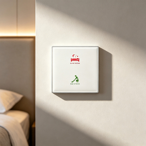 Panel de Control Inteligente para Timbre de Hotel con Sensor Táctil LED de Colores Personalizables, Interruptor DND y Opciones de Limpieza de Habitaciones y Lavandería (Por Favor, Espere) - Product Image 5