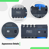 Commutateur de transfert automatique triphasé LVMA S2 63A/125A/250A/400A 3P/4P pour générateurs ou onduleurs solaires