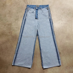 Custom Streetwear High Waist Straight Leg <b>Jeans</b> Pants Reverse Wear Denim Manufacturer Cut and Sew Denim Custom Baggy <b>Jeans</b> - Product Image 1