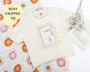 OEM ODM Life Gave Me Some Lemons But My Jesus He Be Makin39 Lemonade Boxy Tee Jesus Lemonade Lemonade Crop Tee Ch - Product Image 2