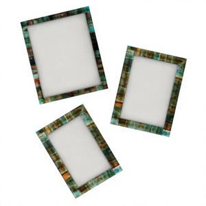 AZ ENTERPRISES Decorative Bone Inlay Resin <b>Mosaic</b> Photo Frame Luxury Home Accent Handmade Artisan Craft Eco-Friendly - Product Image 5