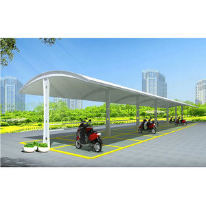 Structure de carport en acier de haute qualité avec toit en PVC, abri de stationnement pour voitures, tente tendue, vente en gros - Product Image 3
