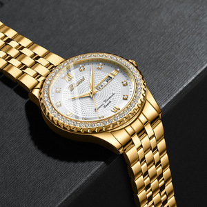 Cross-border Hot-selling <strong>Dawn</strong> Couple Dual Calendar Luminous Stainless Steel Quartz <strong>Watch</strong> - Product Image 2