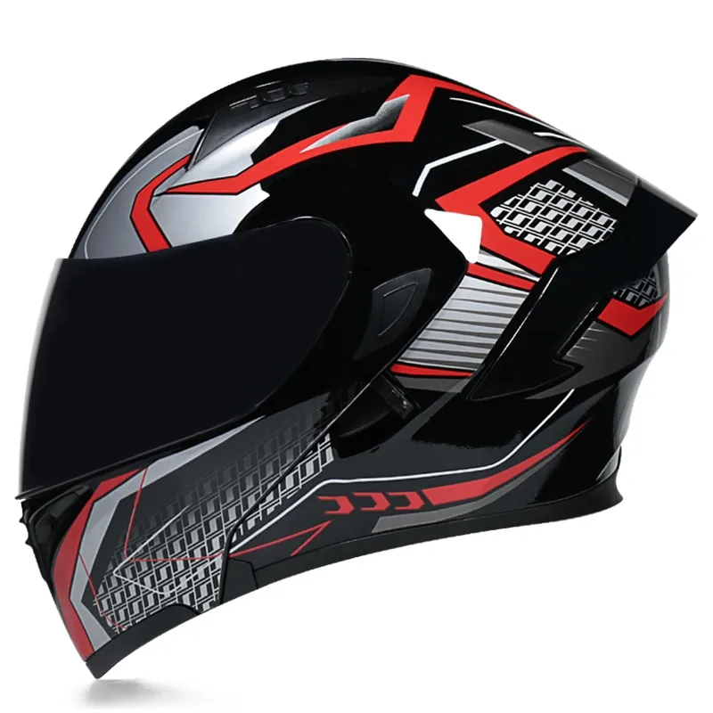 Đôi visors lật Đỏ capacete de Motocross phụ kiện Mũ bảo hiểm xe máy