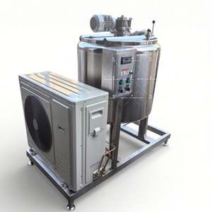 Ligne de production de fromage automatique en acier inoxydable 10-30L/h avec système de refroidissement par réfrigération, pompe à moteur, fermentation du lait et découpe du fromage caillé - Product Image 4