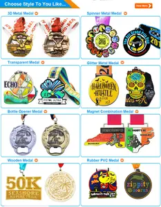 Medalla Fabricante Venta al por mayor Diseño Aleación <span class=keywords><strong>de</strong></span> zinc Metal 3D Gold Award Marathon Running Finisher Medallas deportivas Medalla <span class=keywords><strong>de</strong></span> gorila personalizada - Product Image 6