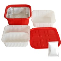 Conteneur alimentaire auto-chauffant avec plaque chauffante pour repas instantanés et MRE
