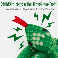 En stock, vente en gros, personnalisable : Jouet interactif pour chat en peluche souple, réaliste, en forme de serpent, avec herbe à chat, sonore et qui couine