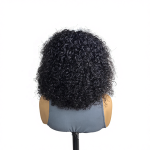 Perruque complète en cheveux humains vierges blond platine HD 12A, <span class=keywords><strong>courte</strong></span>, <span class=keywords><strong>avec</strong></span> <span class=keywords><strong>frange</strong></span>, dentelle transparente, grande densité, bonnet large - Product Image 3