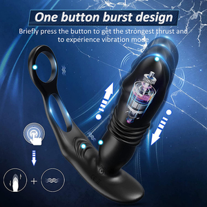 Anale vibrator Lesbische seksspeeltjes Vibrerende liefdesstok voor koppels Dubbele motor Telescc-stekker Sterke afstandsbediening Prostaatmassage - Product Image 4