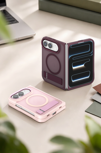 Coque de <span class=keywords><strong>téléphone</strong></span> souple avec support magnétique circulaire pour iPhone <span class=keywords><strong>Duo</strong></span>, résistante à l'huile, <span class=keywords><strong>sans</strong></span> <span class=keywords><strong>fil</strong></span>, sélection de couleurs, bordure assortie - Product Image 2