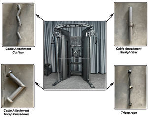 티타늄 핫 세일 W6355 상업용 헬스장 장비 2:1 기능성 트레이너 듀얼 풀리 케이블 머신 170LB 웨이트 스택 - Product Image 6