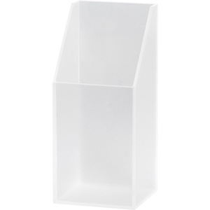 Transparent <b>Pen</b> Holder Desktop Slanted Storage <b>Box</b> Large Capacity Plastic Office Organizer Square Shape - Product Image 1
