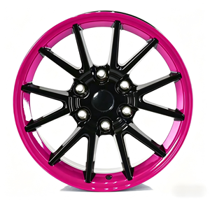 Cerchi in Lega Personalizzati da 18-24 Pollici, Bicolore <span class=keywords><strong>Rosa</strong></span> e Nero, a 6 Razze, per Fuoristrada e Pickup, Lavorati CNC e Trattati Termicamente - Product Image 2
