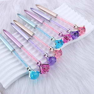 रचनात्मक धातु बड़ा हीरा तरल रेत बॉलपॉइंट पेन रंगीन क्रिस्टल बॉलपॉइंट पेन का उपहार रोटरी पेन तेज स्क्रिट टूटा हुआ ड्रिल पेन - Product Image 1