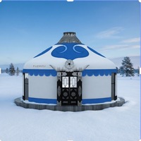 Yurt mongol sur mesure à quatre couches et quatre saisons, en toile robuste, imperméable, isolant thermiquement, une chambre, idéal pour le glamping