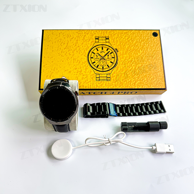 Smart Round Gold Watch 2024 1.43inch AMOLED Screen Health Monitoring BT Call IP67 Round Sport Smart Watch for Men