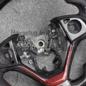 พวงมาลัยรถยนต์ Honda Crider รุ่นยอดนิยม ทำจากคาร์บอนไฟเบอร์ หุ้มหนังแบบเจาะรู พร้อมไฟ LED - Product Image 3