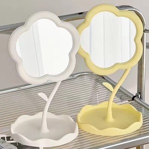 Flower Shaped Decorative Makeup <b>Mirror</b> 1Pcs Home Decor Jewelry Hair Accessories Tray <b>Tabletop</b> for Wedding - Product Image 2