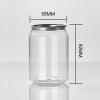 Bouteille de Jus Transparente Personnalisée 250mL 350mL 450mL 550mL, Bocal en Plastique Scellable PET pour Boissons et Sodas