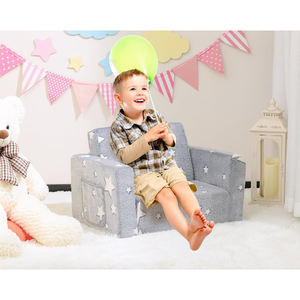 Sofá Infantil Luminoso Plegable, Sofá Cama para Niños, Sofá de Peluche Cálido KD, Apto para Dormitorio, Muebles Infantiles - Product Image 4