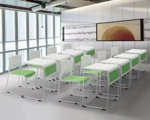 Ensemble de bureau et de chaises en plastique ensemble de chaises de bureau empilables meubles pour l'école