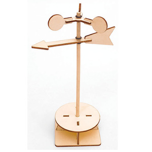 Aiguille à vent durable en <span class=keywords><strong>bois</strong></span> de bouleau naturel, activité de construction Montessori, apprentissage des sciences de la Terre, boîte de détermination de direction résiliente - Product Image 3