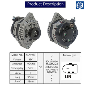 Alternateur de voiture 12V 100A 5S pour Suzuki SX4 <span class=keywords><strong>Scross</strong></span> M16A OE 1042109930 1042113400 DAN1316 3140061M00 - Product Image 2