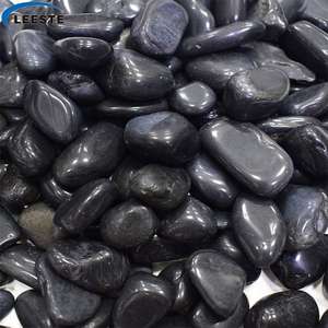 China <strong>Cheap</strong> <strong>Garden</strong> Decoration Black Polished Thin Pebble <strong>Stone</strong> - Product Image 1