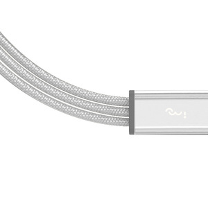 สายชาร์จข้อมูลแบบเร็ว 3-in-1 แบบถักไนลอน ชนิด Type-C USB สำหรับอุปกรณ์ Apple และ Android - Product Image 2