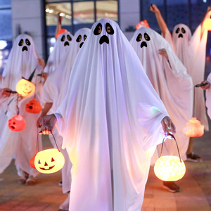 Cape à capuche fantôme d'anime pour Halloween, robe poncho, costume de <span class=keywords><strong>cosplay</strong></span> amusant, unisexe adulte, polyester - Product Image 4