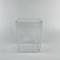 Boîte de présentation transparente de figure acrylique de cas de protecteur de bruit