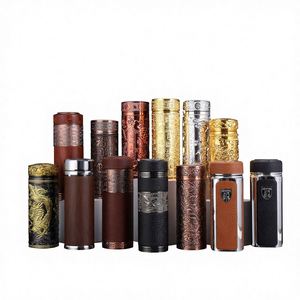 Vaso Térmico Retro Nine Dragon Plateado con Aislamiento al Vacío de 6-12 Horas, Revestimiento Interior de Iones de Plata, Separador de Té, Set de Regalo de Alta Gama para Hombre - Product Image 1