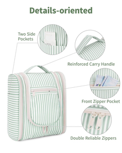 Bolsa <span class=keywords><strong>de</strong></span> Aseo Colgante <span class=keywords><strong>con</strong></span> Rayas Verdes para Mujer, Bolsa <span class=keywords><strong>de</strong></span> Viaje para Artículos <span class=keywords><strong>de</strong></span> Aseo, Bolsa <span class=keywords><strong>de</strong></span> <span class=keywords><strong>Maquillaje</strong></span>, Organizador <span class=keywords><strong>de</strong></span> Cosméticos - Product Image 5