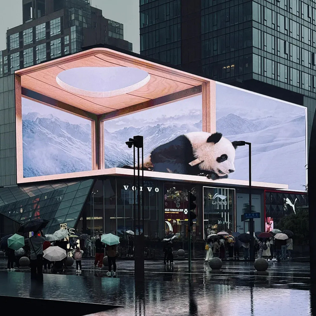 Front Maintenance Naked-eye 3D LED Video Wall Outdoor Seamless Small Pixel Pitch Display Screen Aluminum LED Cabinet