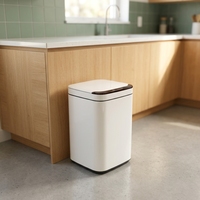 Poubelle intelligente à capteur infrarouge en acier inoxydable 10L disponible, certifiée REACH
