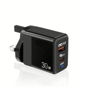 Travel Wall Charger Mobile Phone Charger <b>Adapter</b> Dual Ports Type C Charging <b>Plug</b> Usb Charger for Phone 15 16 Pro Max - Product Image 4