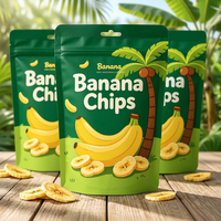 Kemasan Pouch Berdiri Khusus Kelapa, Buah Kering, Keripik Mangga Pisang, Makanan Ringan, Aluminium Foil Food Grade dengan Zipper