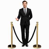 Barrière de gestion de file d'attente en corde linéaire en acier inoxydable de haute qualité pour intérieur, contrôle de sécurité, hôtels, cinémas, événements sportifs Ufeiya