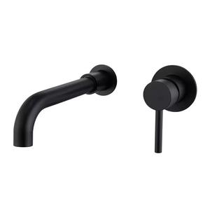 Moderner 304 Edelstahl Einhand Gold Schwarz Gebürsteter Becken Wasserhahn Versteckte Wand montage Heiß kaltwasser hahn Verdecktes Design - Product Image 2